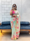 Tew Organza With Flower Print Saree Wholesalers In Delhi